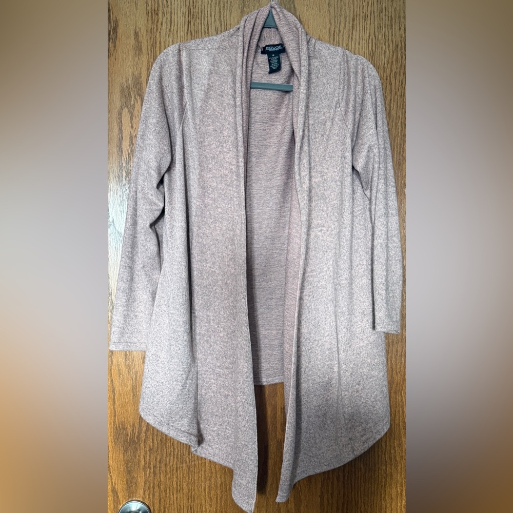Rouge Helium Women's Open Front Cardigan - Gray